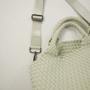 NAGHEDI St. Barths Small Woven Tote Bag Celadon Light Green
